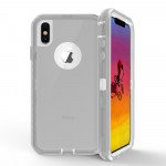 iPhone Xs Max Transparent Clear Armor Robot Case (Smoke)